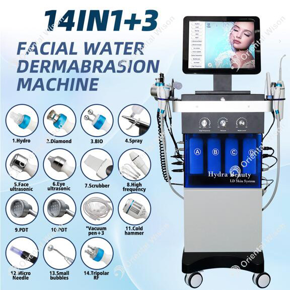 Máy làm sạch da mặt 14 IN 1 Hydra Water Oxygen Jet Peel