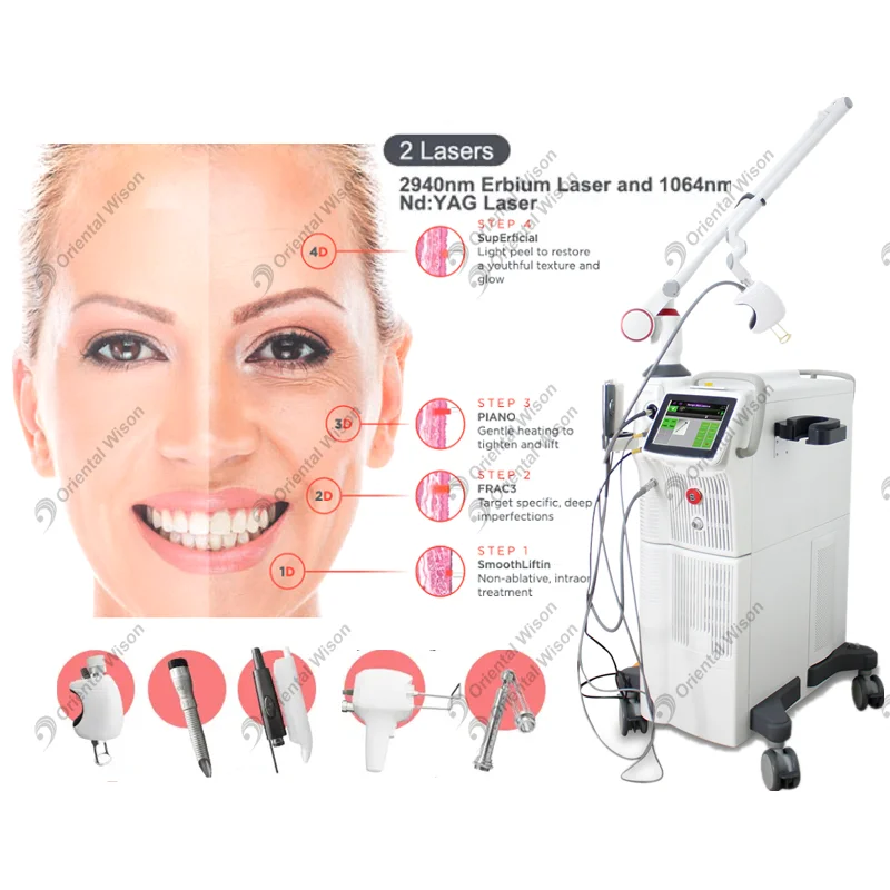 4D 2940NM Erbium laser 1064NM ND YAG LASER 4D Máy làm đẹp chống lão hóa